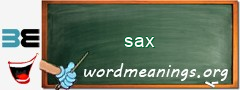 WordMeaning blackboard for sax